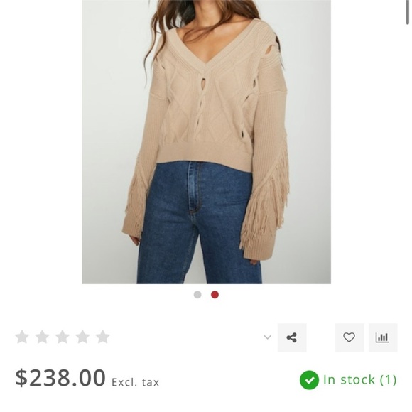 Bailey44 Champagne Peggy Fringe Sweater - Picture 8 of 8